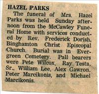 Parks, Hazel -F.N